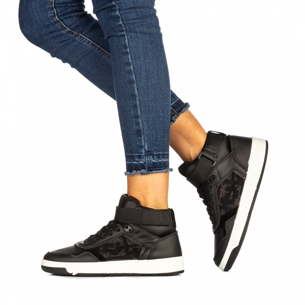 Γυναικεία αθλητικά παπούτσια Gretola μαύρα, 4 - Kalapod.gr